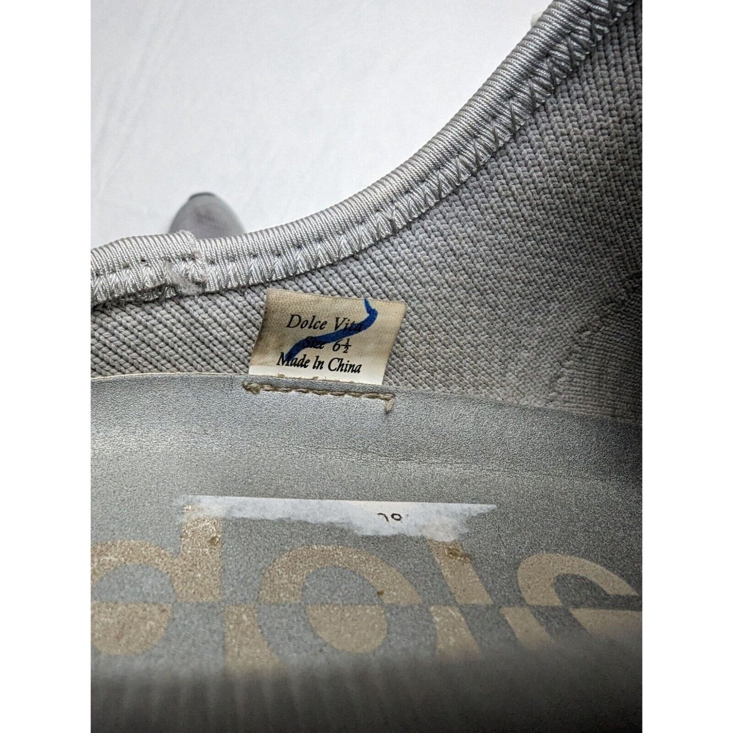 Dolce Vita Womens Sz 6.5 Slip On Tennis Shoes Silver Gray Lace Up