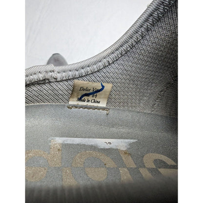 Dolce Vita Womens Sz 6.5 Slip On Tennis Shoes Silver Gray Lace Up