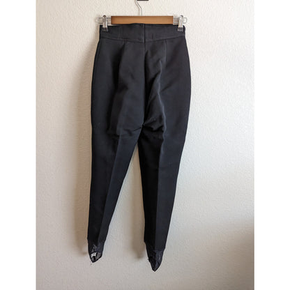 Vintage 1990 Rodde Womens Sz 8 Pull On Stirrup Ski Snow Pants Black
