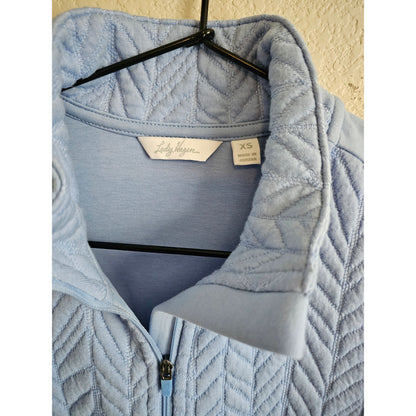 Lady Hagen Womens Sz XS Full Zip Quilted Golf Jacket Light Blue