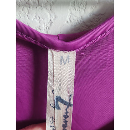 Seven 7 Womens Sz M High Low Hem Maxi Dress Purple Scoop Neck
