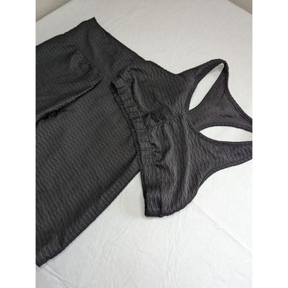 Sy Fashion Activewear Womens Sz S Athletic Shorts Sports Bra Set Black