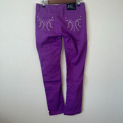 Vintage Y2K Klip Jeans Juniors Sz 11 Purple Jeans Slim Leg