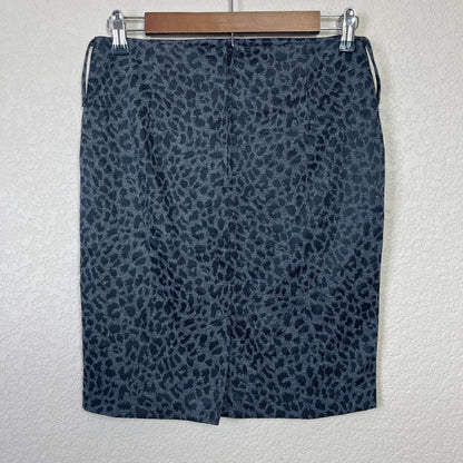 Klassy USA Vintage Y2K Womens Sz M Pencil Skirt Leopard Print Faux Leather