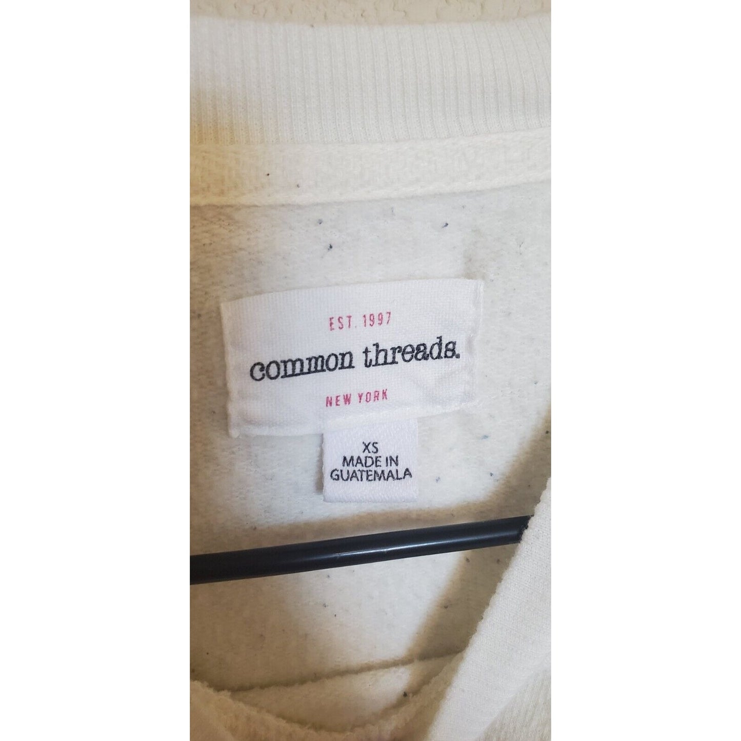 Common Threads New York Womens Sz XS Slouchy Crewneck Sweathsirt White