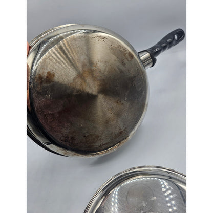 Kitchen Craft by Americraft Pot Pan Small Skillet Stainless Steel w/ Lid