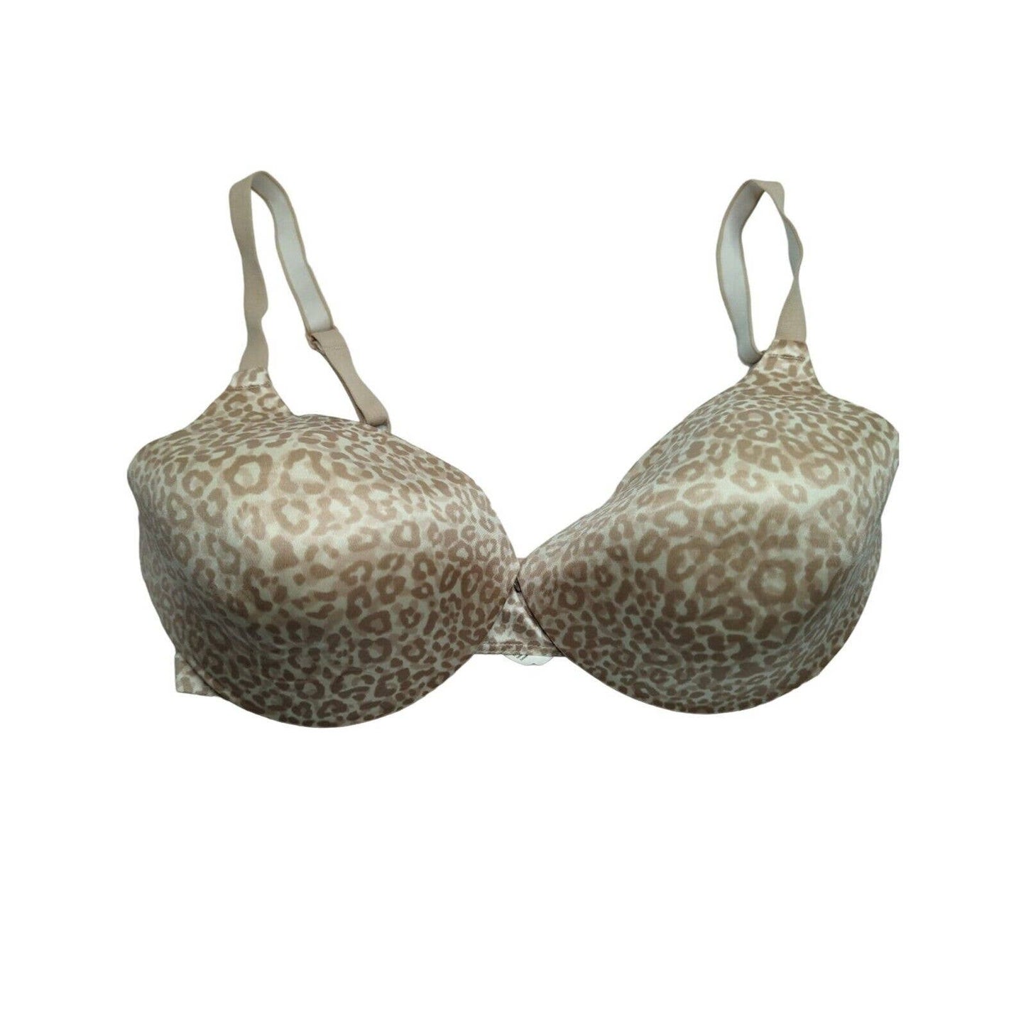 Self Expressions by Maidenform Sz 36DD T Shirt Bra Light Beige Leopard Print