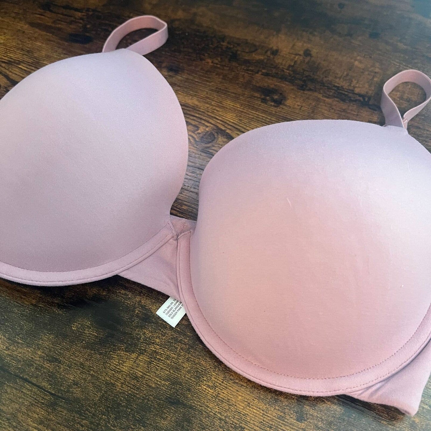 Gilligan & O'Malley Womens Sz 36D Lightly Padded T Shirt Bra Pink Mauve