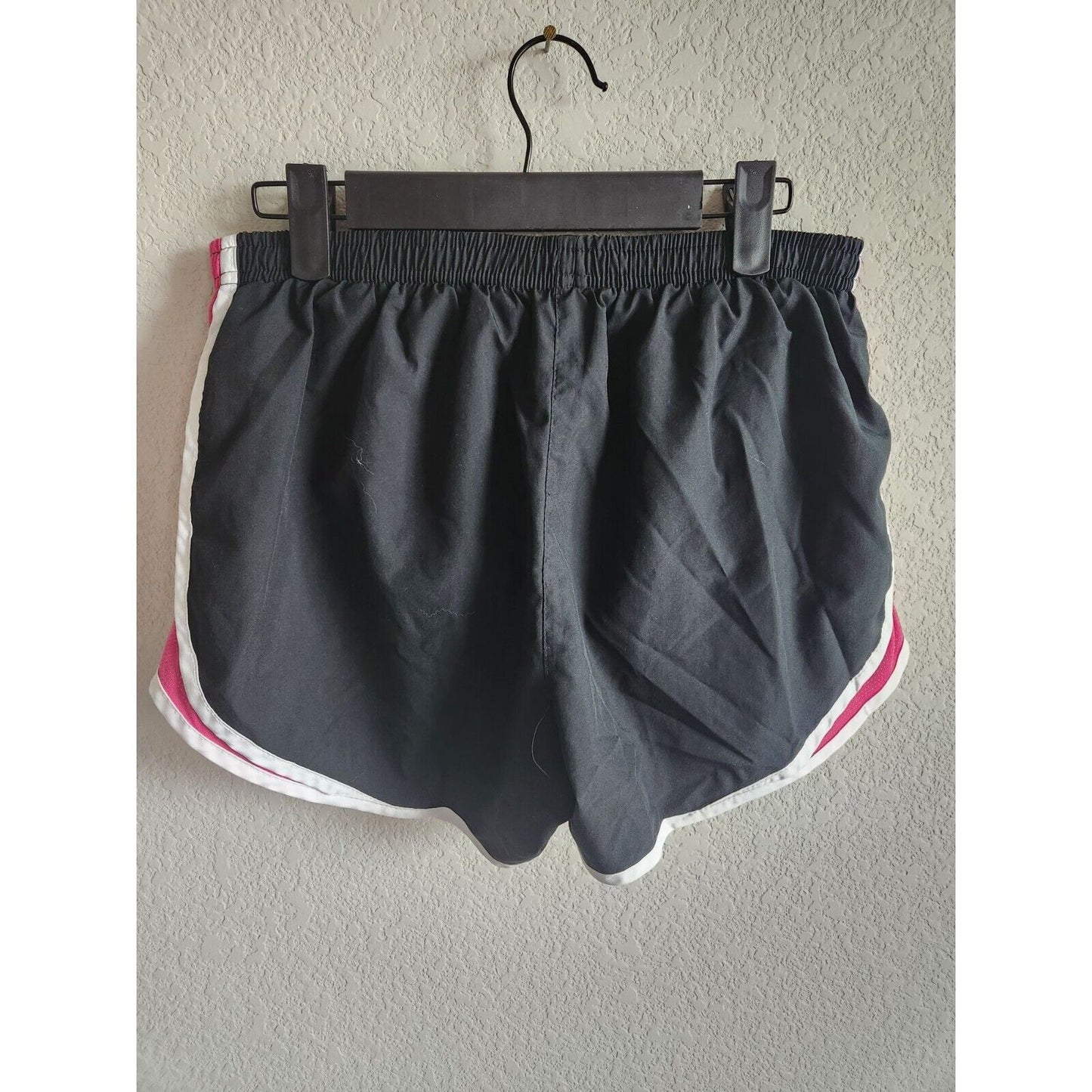 Nike Fit Dry Womens Sz M Running Athletic Shorts Lined Gray Pink