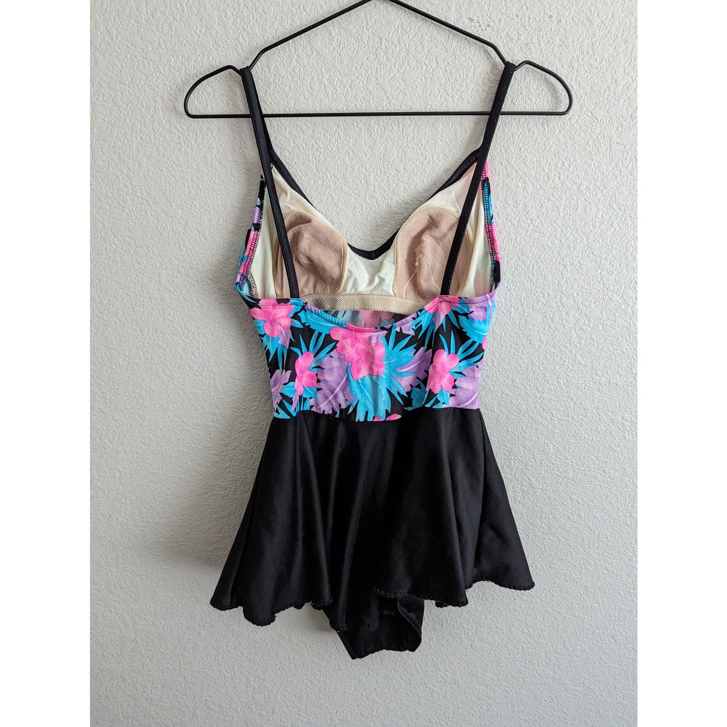 Vintage 1990s Pacific Connections Womens Sz 12 One Piece Swimsuit Floral