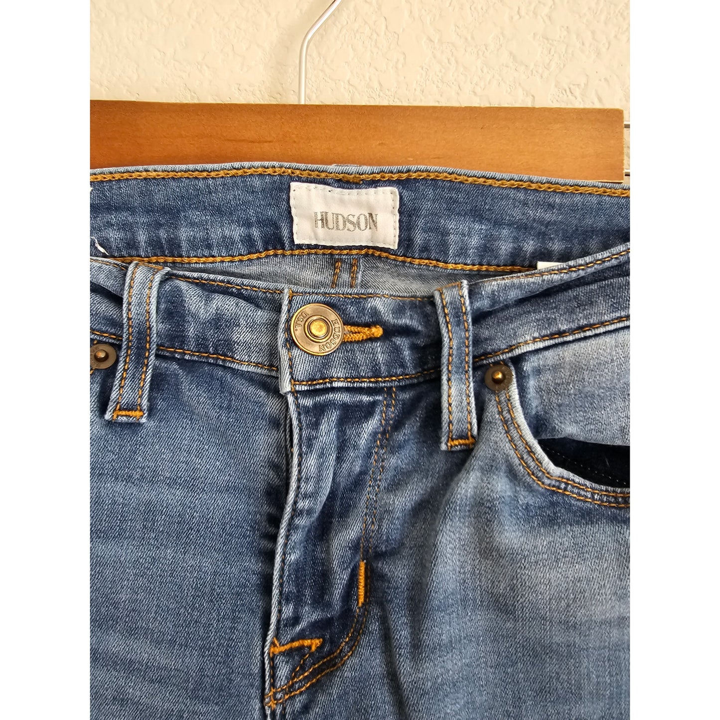 Hudson Crop Krista Super Skinny Jeans Size 25 Waist Stretch Denim