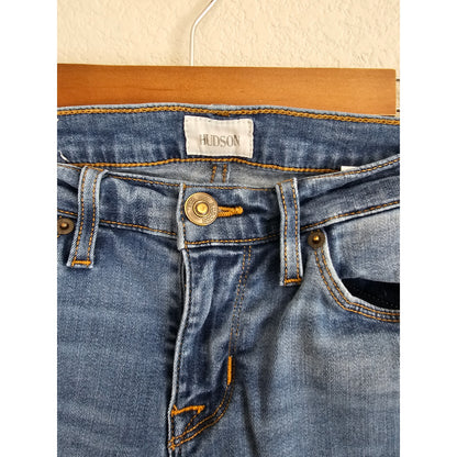 Hudson Crop Krista Super Skinny Jeans Size 25 Waist Stretch Denim
