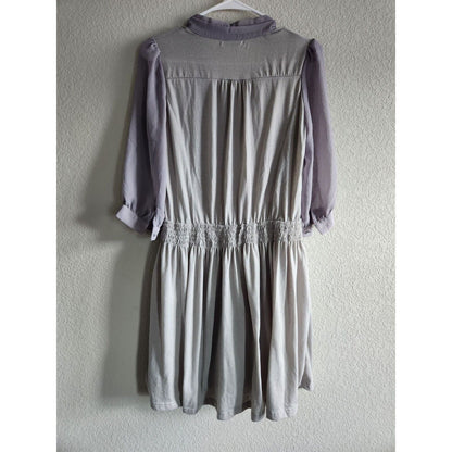 One After Another Sen Jeans Womens Sz M Knee Length Dress Gray Romantic