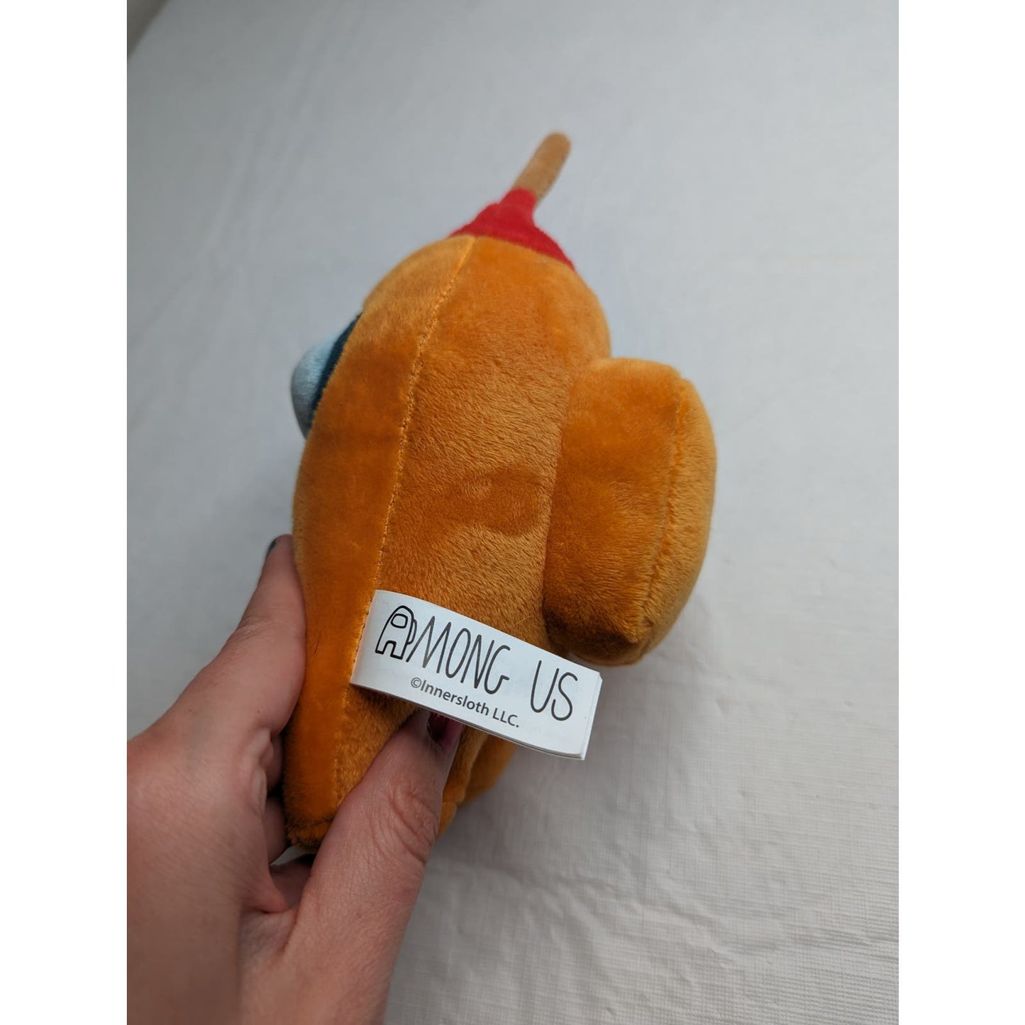 Among Us Small Stuffed Animal Plush Orange w/ Plunger Hat