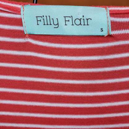 Filly Flair Boutique Womens sz S Maxi Dress High Low Pink Blue