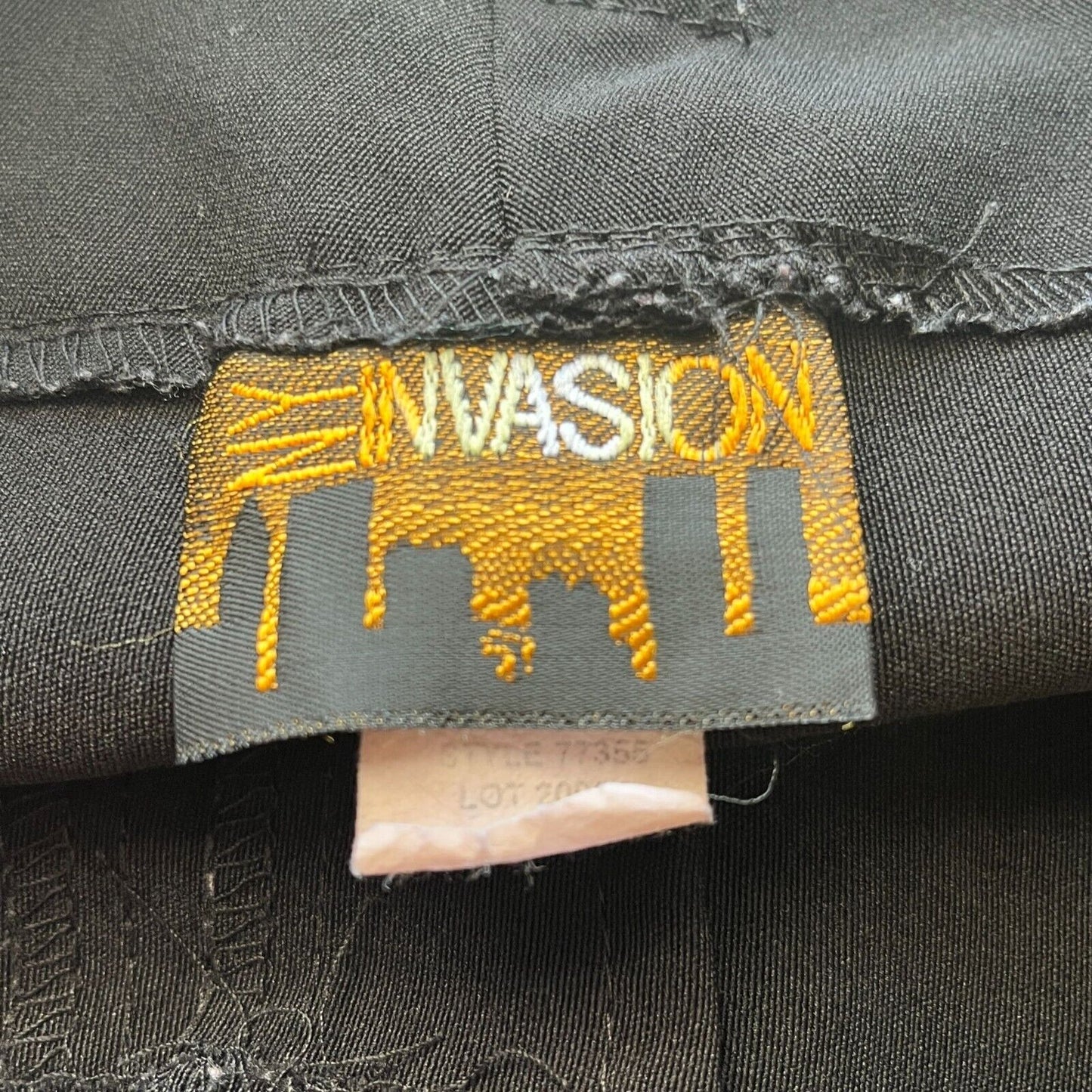 NY Invasion Juniors Sz 11 Flare Leg Career Pants Solid Black Y2K