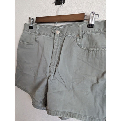 Tommy Hilfiger Womens Sz 12 4" Inseam Casual Chino Shorts Light Green Gray