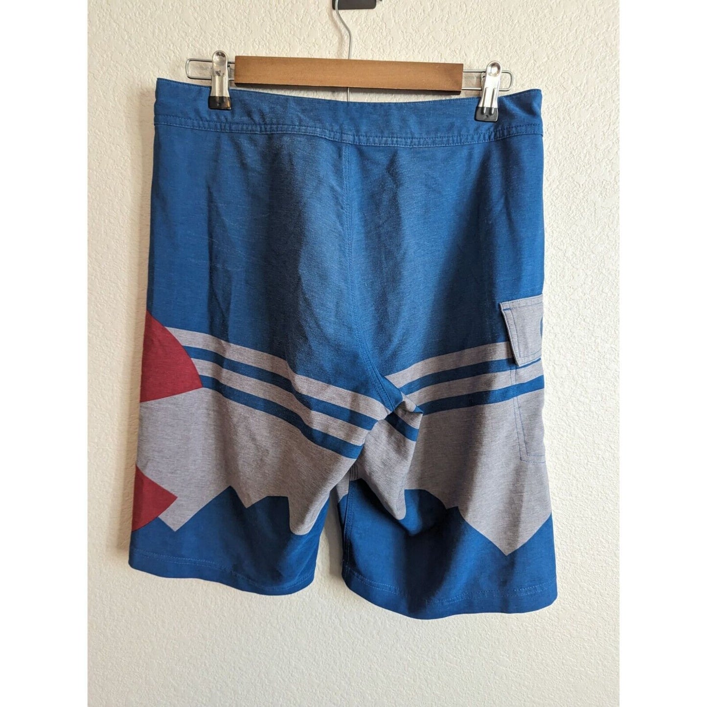 Colorado Bred Mens Sz 30 Board Shorts Swim Trunks Colorado Flag