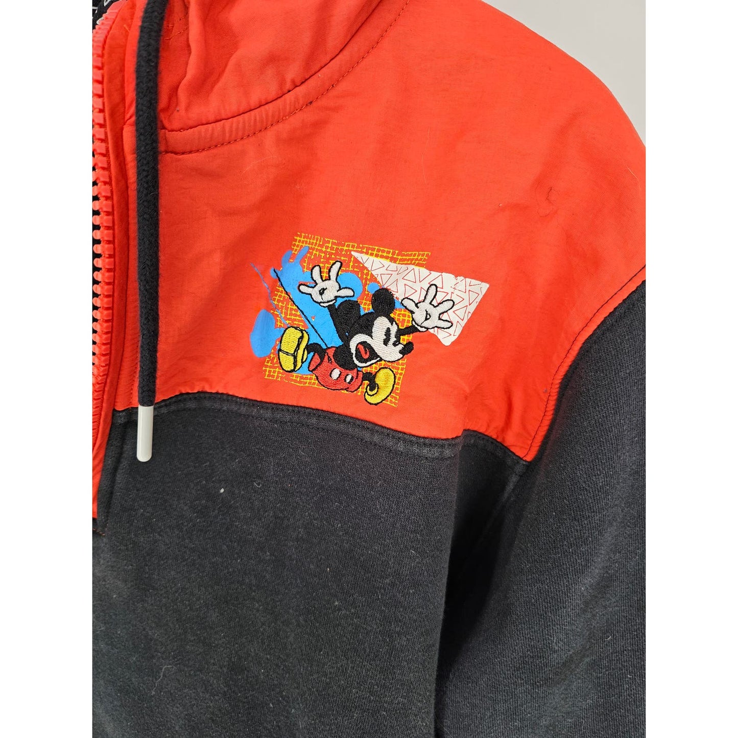 Vintage Y2K 2000s Womens Sz M Disney Parks Pullover 1/2 Zip Mickey Mouse Jacket