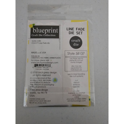 Blueprint Craft Die Collection Steel Craft Die Line Fade Die Set Style 58137