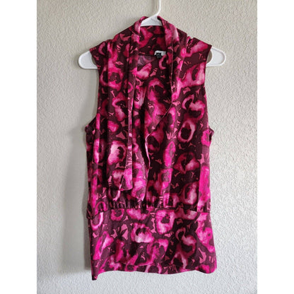 Vintage Y2K Express Womens Sz M Bright Pink Sleeveless Blouse