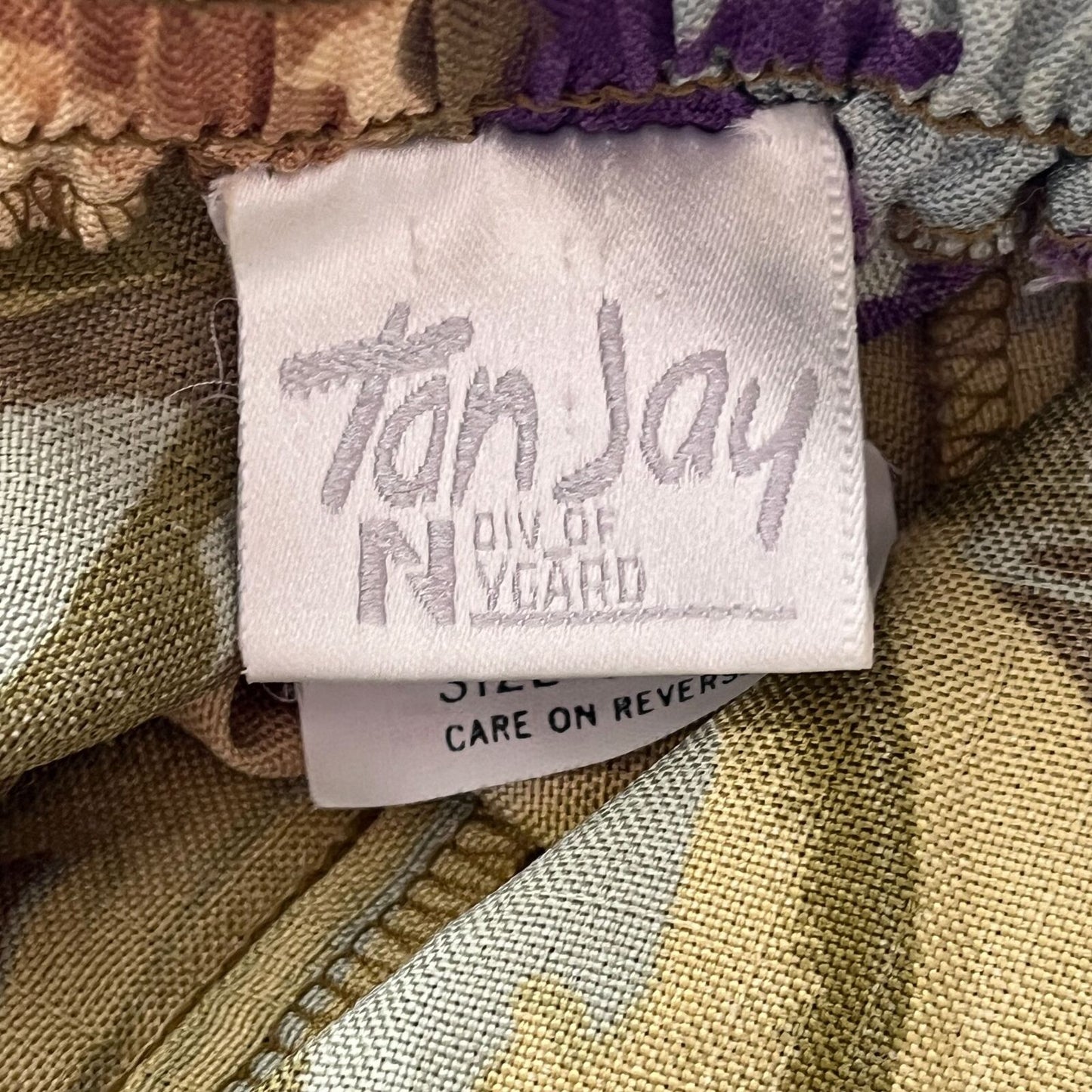 Tan Jay Nygard Womens Sz M Vintage Midi Pencil Skirt Floral