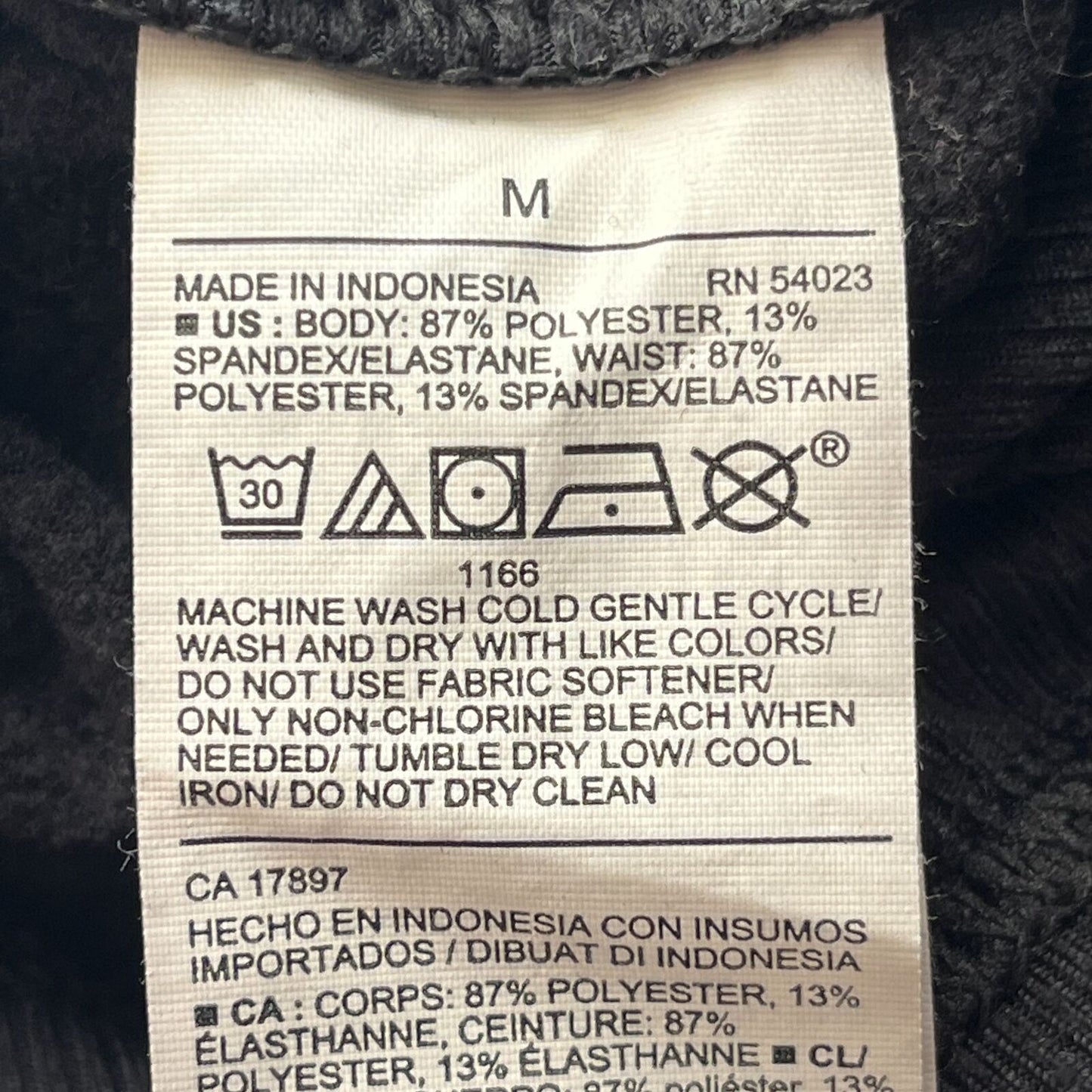 Old Navy Cozecore Sz M Black Pocket Drawstring Polyester Spandex AW Pant