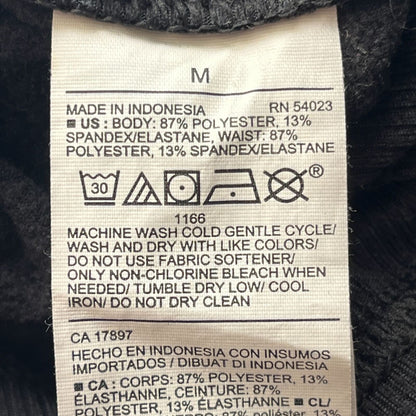 Old Navy Cozecore Sz M Black Pocket Drawstring Polyester Spandex AW Pant