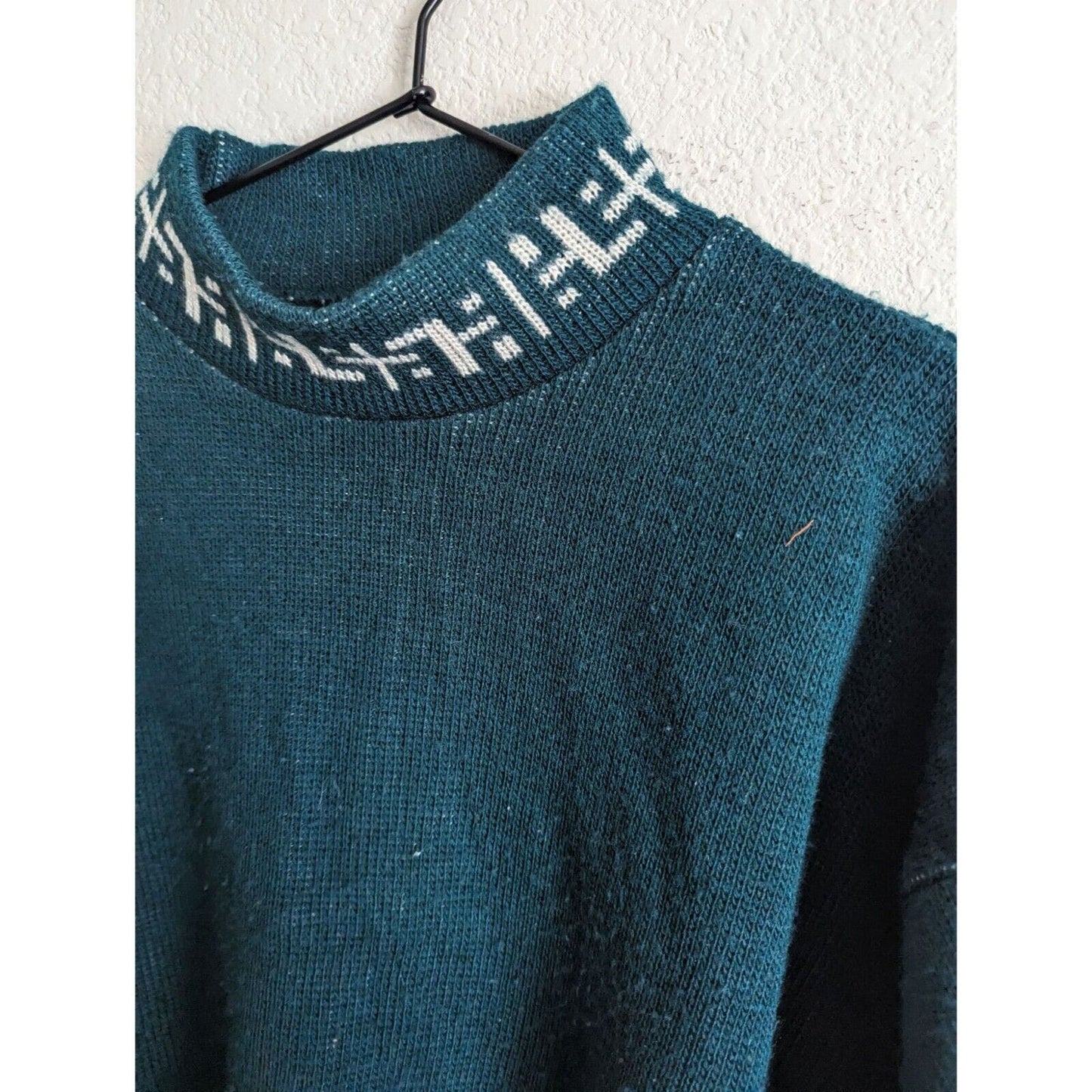 Vtg Creazioni Il Birillo Men Green Jumper Sweater Wool Knit Sz M