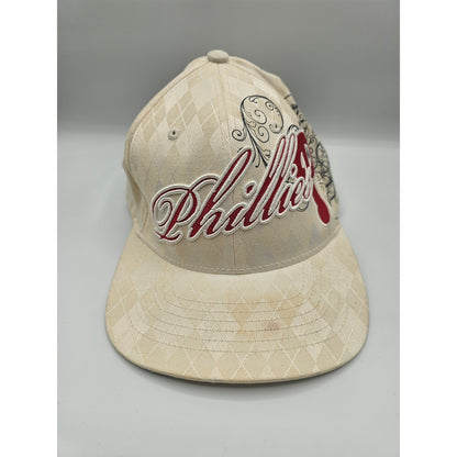 Philadelphia Phillies Mens Sz L/XL Fitted Flexfit Baseball Hat by FRTYSVN Beige