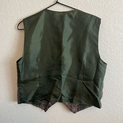 Vintage 1990s Leslie Fay Petite Sportswear Womens Sz 10 Dark Green Vest