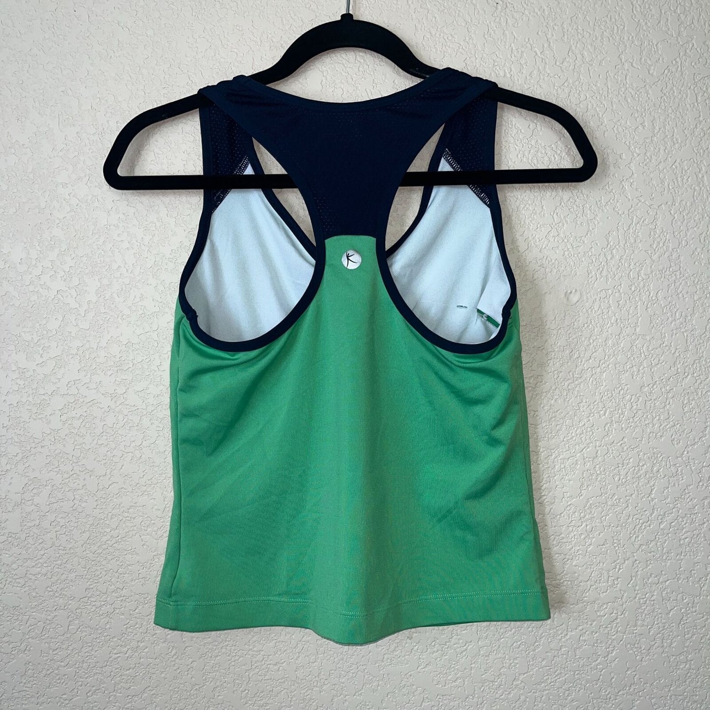 Danskin Now Womens Sz M Athletic Racerback Tank Top Green Tennis