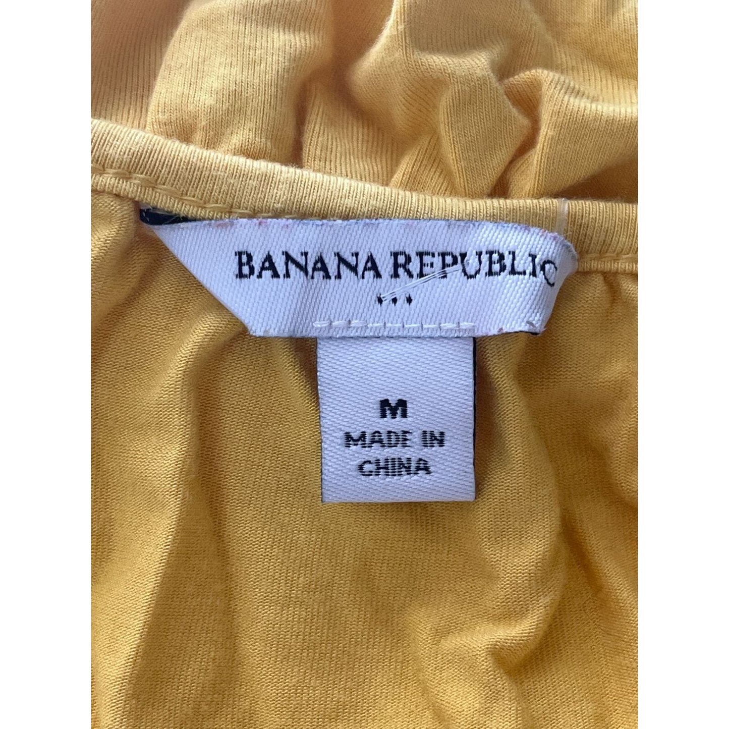 Banana Republic Womens Sz M V Neck Knee Length Dress Bright Yellow