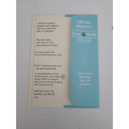 Memory Box Steel Craft Die Orchid Branch Style 98108