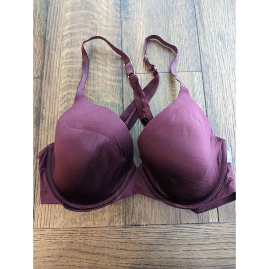 Aerie Womens Sz 34D Sunnie Bra Dark Purple Cross Back T Shirt Bra