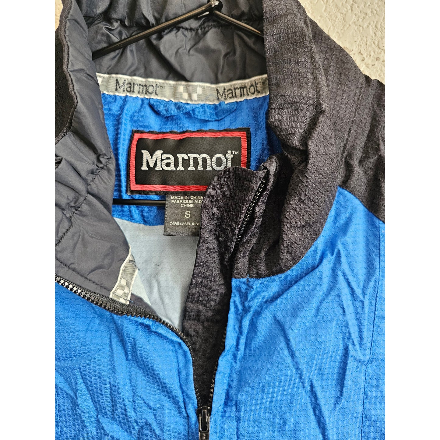 Marmot Activent Womens Sz S Nylon Vest Black Blue Zip Up