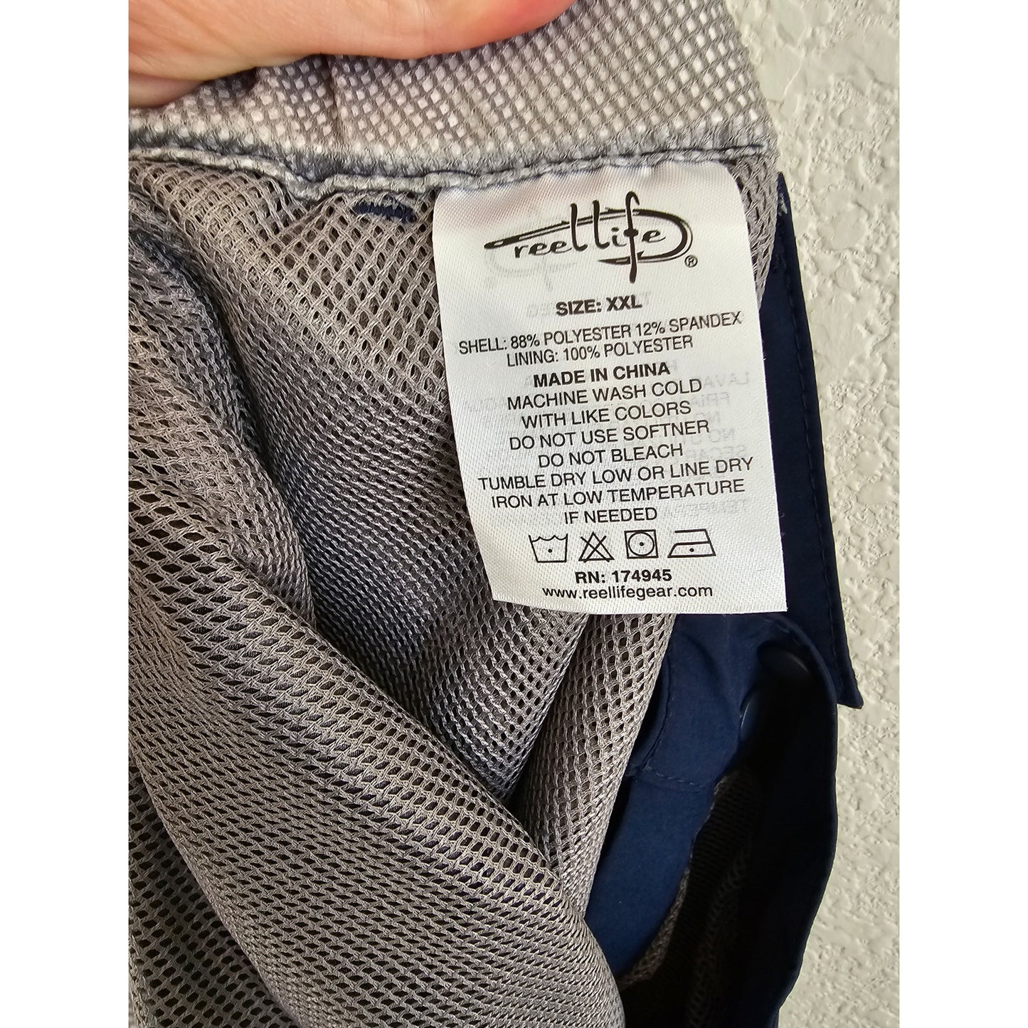 Reel Life Mens Sz XXL Fishing Athletic Shorts Dark Blue Lined