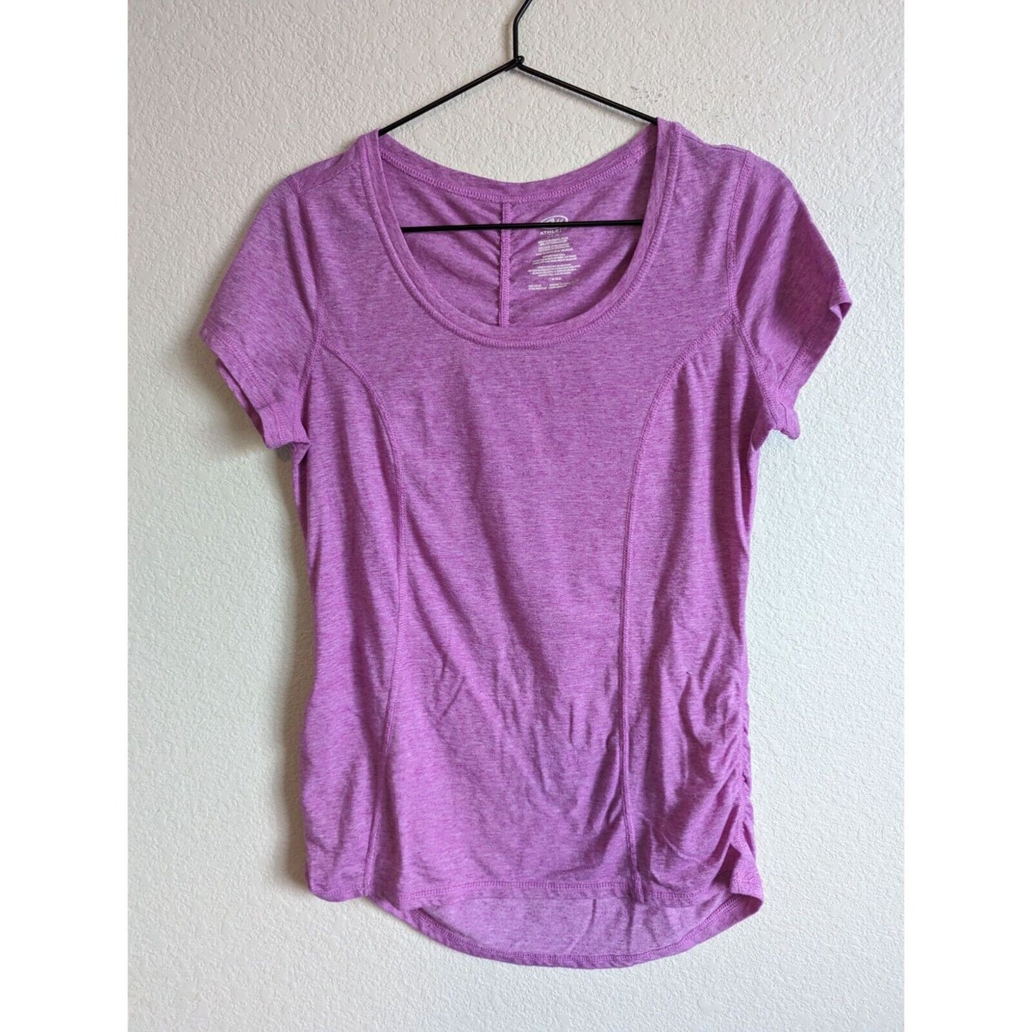 Athletic Works Womens Sz M Short Sleeve Workout T Shirt Light Purple