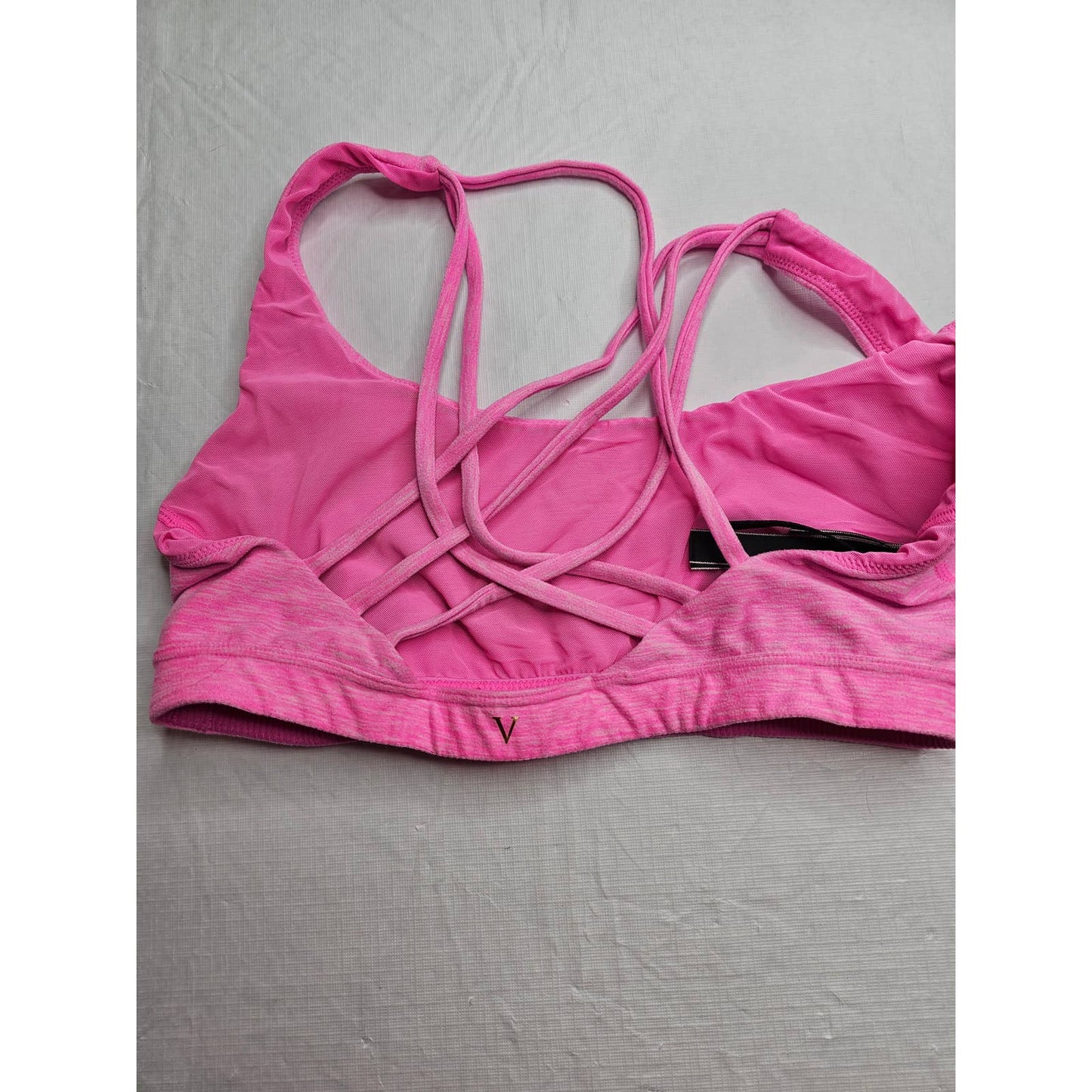 Victorias Secret Womens Sz M Bralette Bubblegum Pink Strappy Back