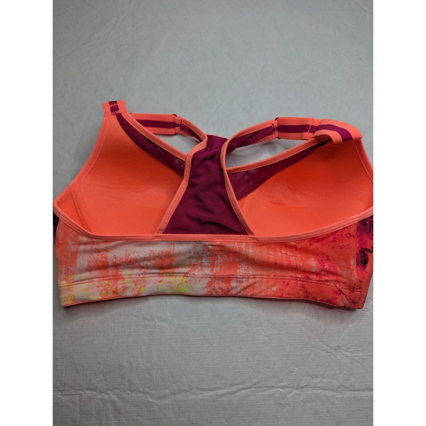 Danskin Now Womens Sz 38C Lightly Padded Sport Bra Pink Orange