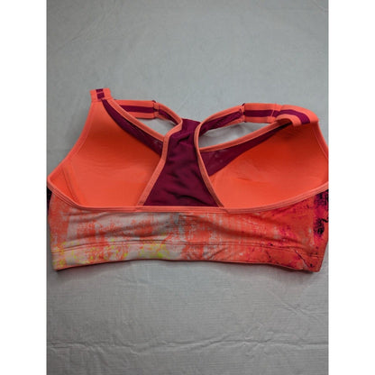 Danskin Now Womens Sz 38C Lightly Padded Sport Bra Pink Orange