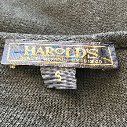 Vintage Harolds Womens Sz S Maxi Dress Solid Black Sleeveless