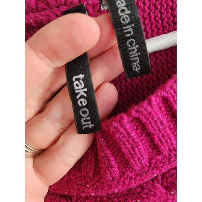 Take Out Juniors Sz M Sweater Dress Mini Purple Vintage Y2K