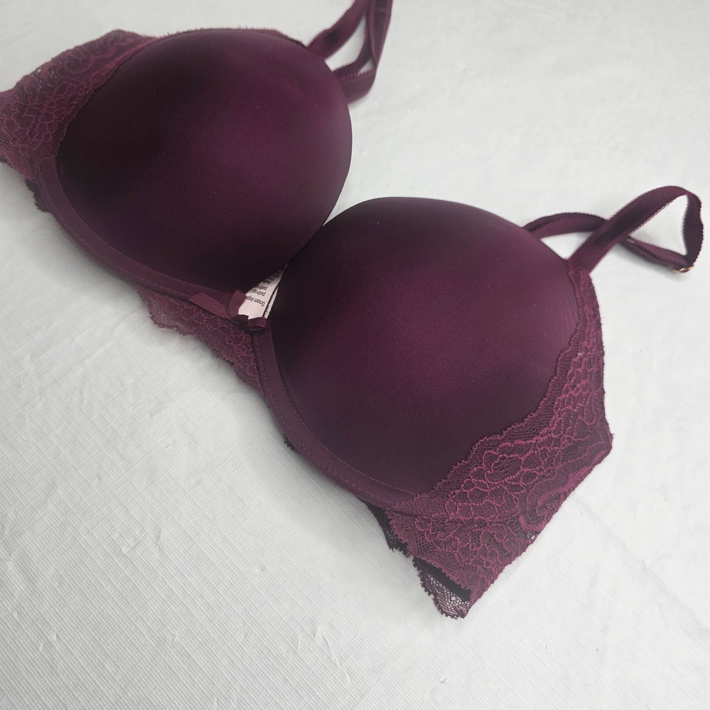 Victorias Secret Womens Sz 32DD Dream Angels Push Up Bra Dark Purple