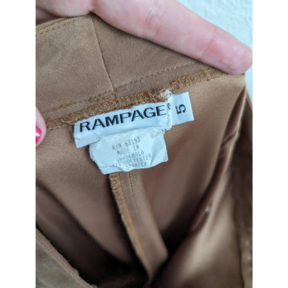 Vintage Y2K Rampage Flare Leg Faux Suede Pants Juniors Sz 5 Brown