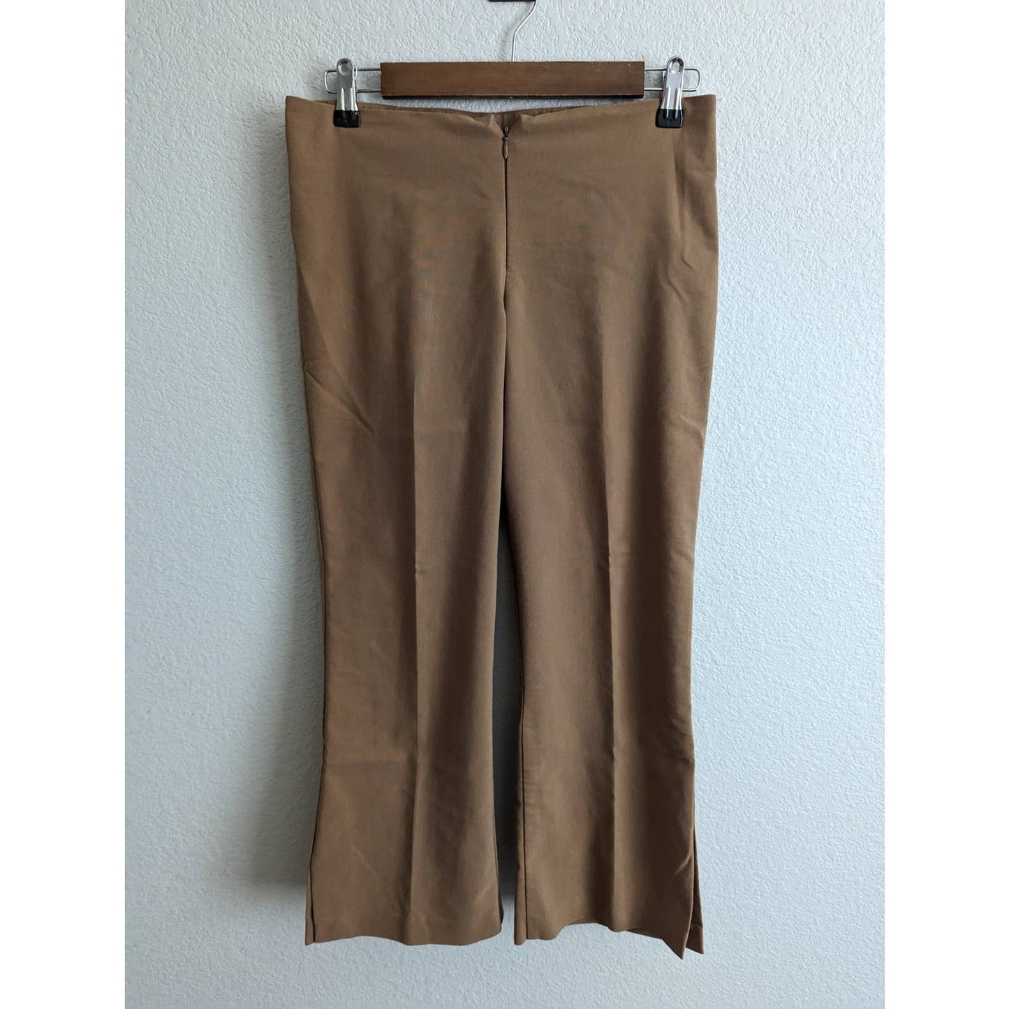 Vintage Y2K Zinc Juniors Sz 5 Cropped Wide Leg Pants Beige