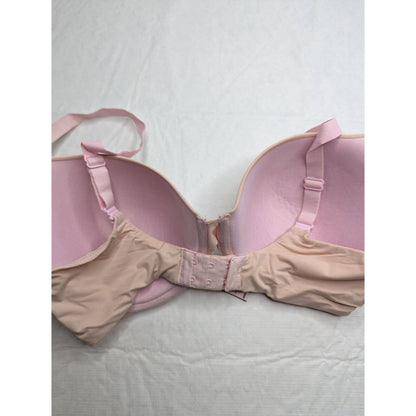 Victorias Secret Camiseta para mujer Sz 34DD Sujetador Demi con forro ligero Beige claro Rosa