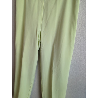 Bob Mackie Wearable Art Womens Sz 6 Straight Leg Pants Pastel Lime Green