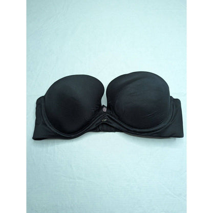 Victorias Secret Womens Sz 34C Padded Strapless Bra Solid Black