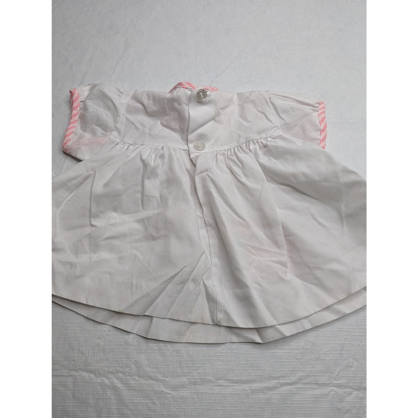 Vintage Elizabeth Jane Nottingham Sz 3M Baby Dress Pink White Embroidered